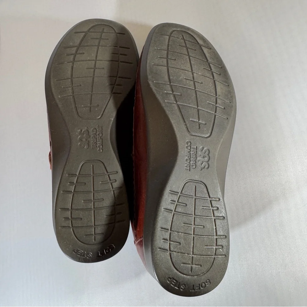 SAS Mary Jane Brown Leather 7.5 Academia Lolita US Tripad Comfort Shoes Y2K 90s - Picture 8 of 13